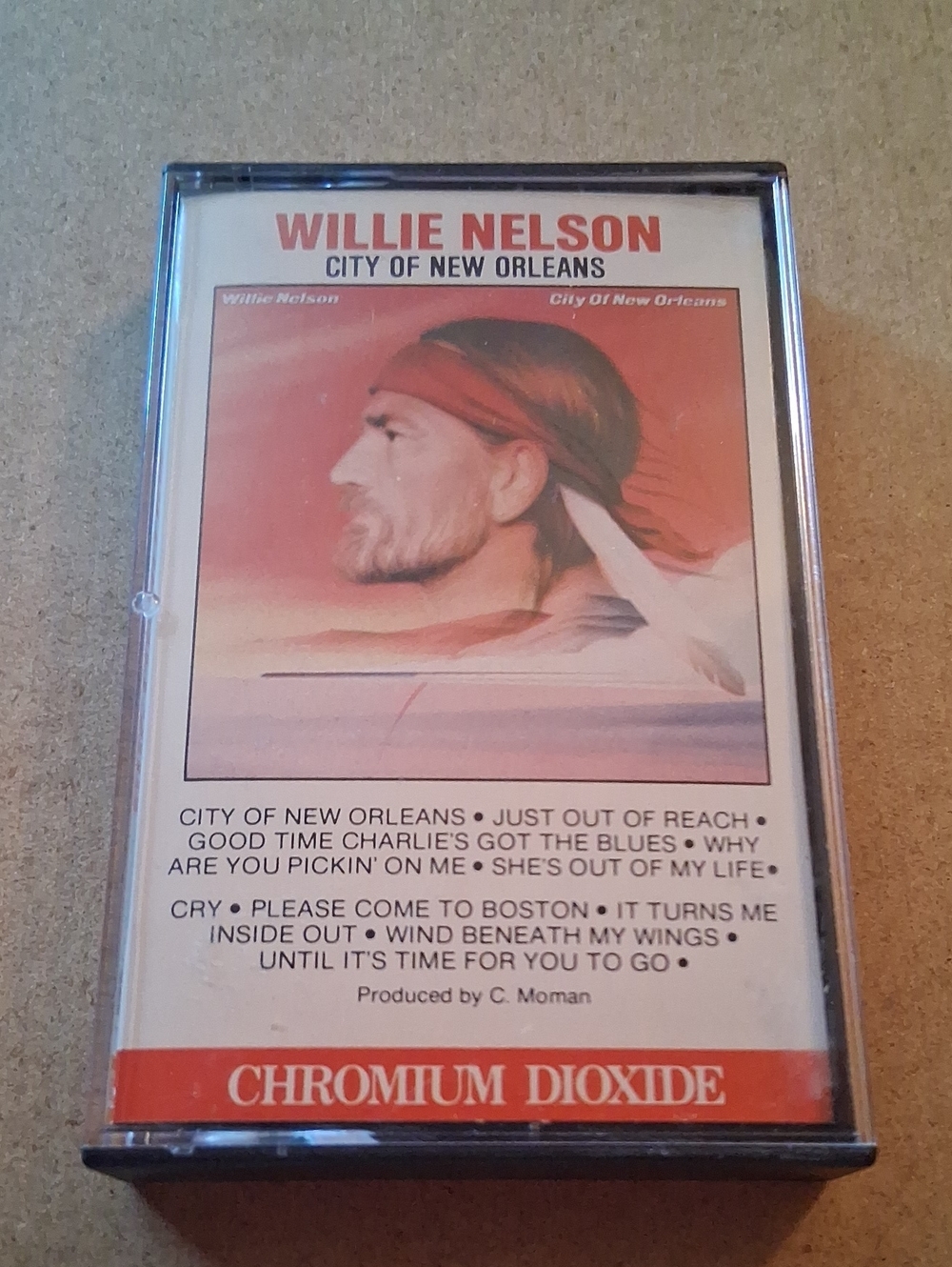 Willie Nelson City of New Orleans Cassette - Red/White Artwork